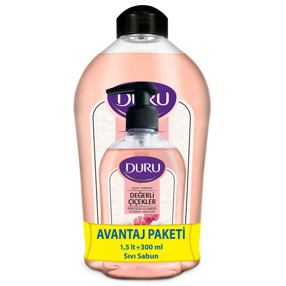 Duru Çiçek Terapisi Değerli Çiçekler Sıvı Sabun 1500 Ml + 300 Ml